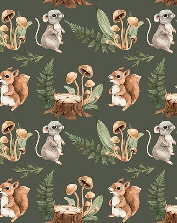 Tapeta Watercolor Forest Pattern 2a 53cmx10m PZ, Bajkowe Wnetrza