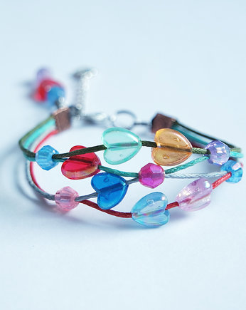 Bransoletka - Serduszka - sznureczki - dla dzieci, yenoo