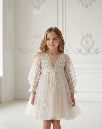 Sukienka Lara ecru i beż, Noeli