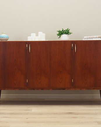 Sideboard tekowy, duński design, lata 60, produkcja: Dania, Przetwory design