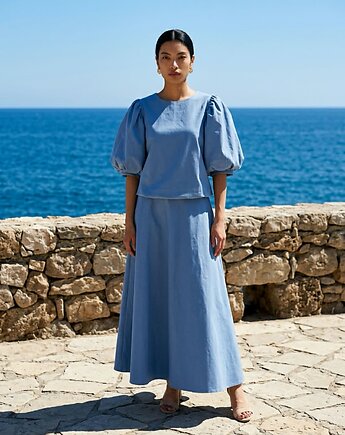 Denim Jeans Baby Blue komplet set OrtizKoło, OTTAVIANO Dominika Mlynczak