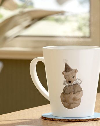 Kubek latte kubek design kubek do kawy MIŚ VINTAGE, Makatka i kropka