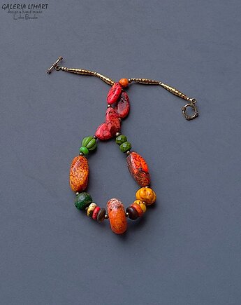 Howlity w cudnych odcieniach wysmakowany naszyjnik handmade PREZENT lux, Galeria Limart