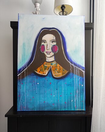 Obraz na zamówienie kupującego - Pani Zima - 100x70 cm, Kasia Kulicka