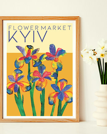 Plakat Flower Market Kijów, ela hejna