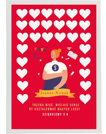 Plakat prezent dla nauczyciela, polkastudio