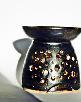 Kominek do aroma-terapii stalowo-brązowy, Ceramiczności