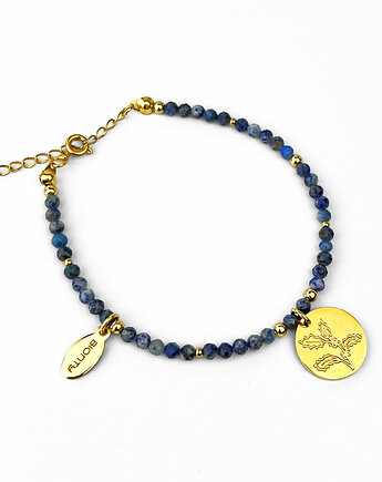 Bransoletka GRUDZIEŃ lapis lazuli, ostrokrzew, Bionty