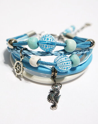 Bransoletka - Konik morski, ster - rzemienie, marynarska, yenoo