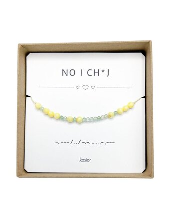 No i ch*j Bransoletka z alfabetem Morse, karolina kosior