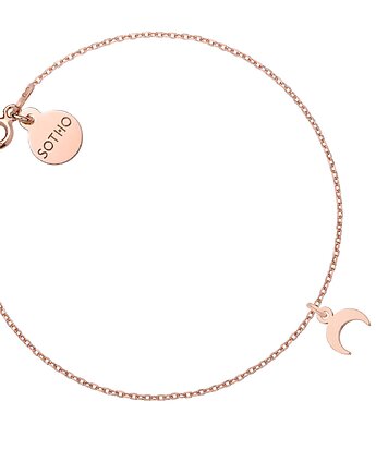 Bransoletka z małym księżycem z różowego złota, SOTHO