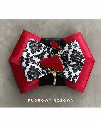 Brosza Glamour  z Damą NEW, Pudrowy Różowy