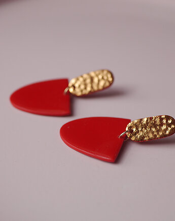 Lekkie kolczyki z glinek i żywicy na święta i Sylwestra, MODELINOVA