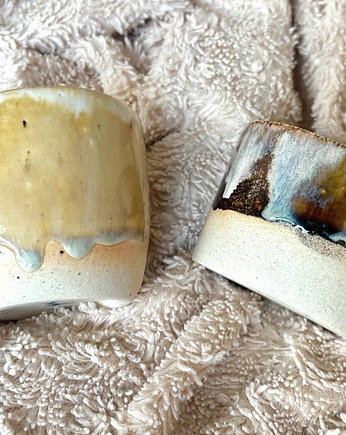 Dwie czarki ceramiczne "Kawoszki", MKEN