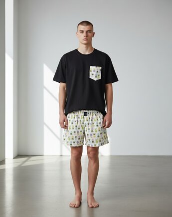 Piżama Unisex bawełniana w ananasy, HisOutfit