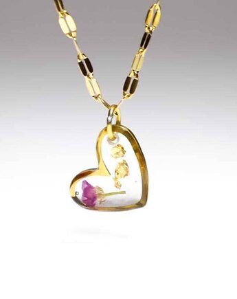 Naszyjnik złoty Smagliczkowa różowa czułość, Lovely Jewellery