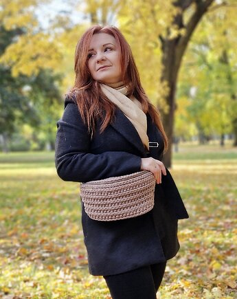 Torebka - nerka damska - kawowa, Damariz