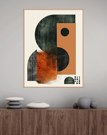 Geometria natury - Plakat, druk - Minimalizm, Boho, Loft #56, Black Sapphire Art