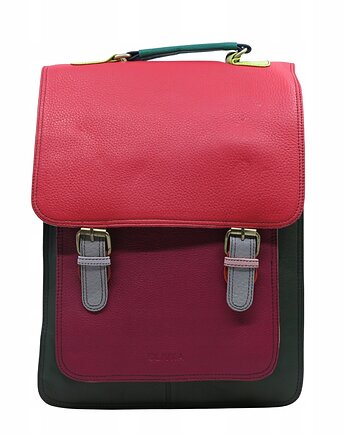 Plecak skórzany damski torebka 2w1 elegancki pojemny mieści A4 OLIVKA, Olivka Warsaw