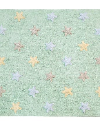 Estrellas Tricolor Soft Mint, dywan bawełniany 120x160 cm Lorena Canals, Lorena Canals