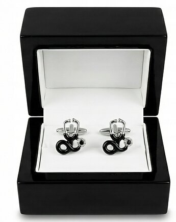 SPINKI DO MANKIETÓW koszuli prezent dla lekarza, AKADEMIA STYLU