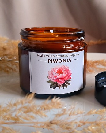 PIWONIA Świeca sojowa o kwiatowym  zapachu idealny mały prezent, Dary Rusałki