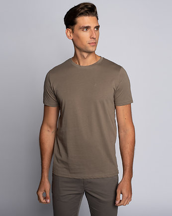 T-shirt męski como koszulka khaki, BORGIO