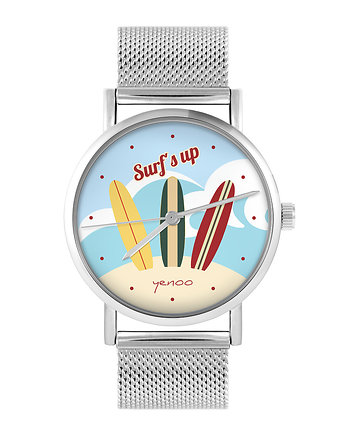Zegarek - Surfing - bransoleta mesh, OKAZJE - Prezenty na 18 dla chłopaka