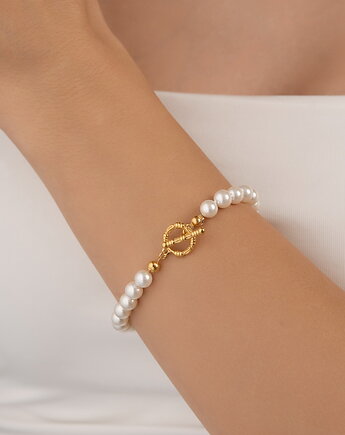 Bransoletka perły srebro 925 pozłacane, Coccola JEWELLERY