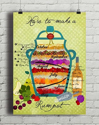 Rumpot - plakat kuchenny art giclee, minimalmill