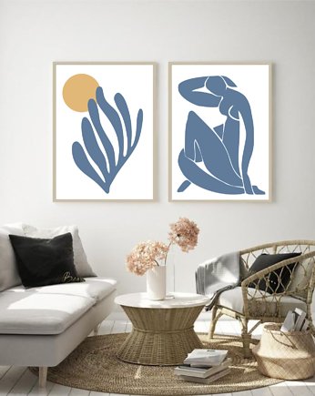 DWA PLAKATY abstrakcyjne Matisse, black dot studio