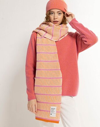 Szalik Nelli z wełny merino pomarańczowy, Woolish