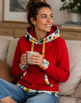 Bluza kangurka "Orientalna czerwień", Funaticos