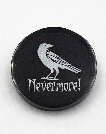 Przypinka gotycka z żywicy z krukiem pin_print Goth 001, Hippograph