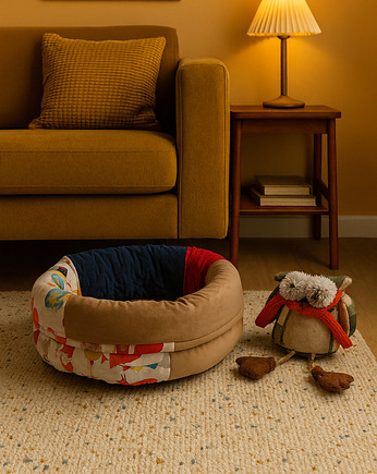 Legowisko patchwork dla kota lub małego psa, kociedobrocie