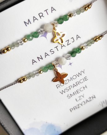 Box pudełko prezentowe z dedykacją dwie bransoletki  - przyjaciółki, Metio Brand