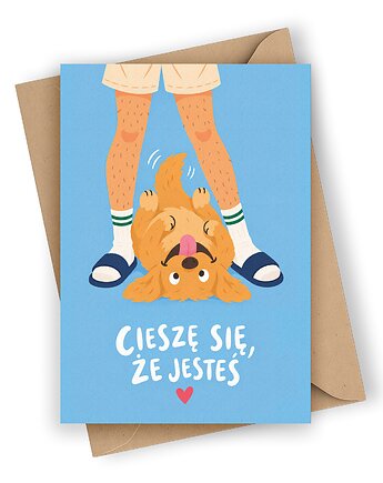 Kartka dla bliskiej osoby- Cieszę się, że jesteś, Czarna Owca Karteczki