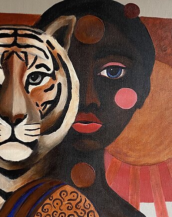 Tygrysica / Magda Kubiak 50x60 cm, pachamama ceramics