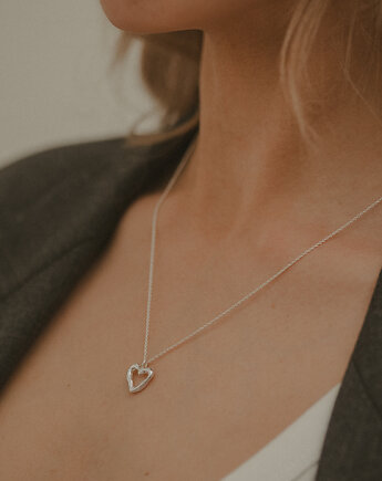 Naszyjnik OPEN HEART srebrny, MOKAVE