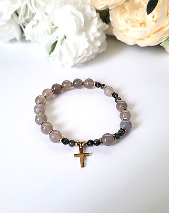 RÓŻANIEC na rękę z kamieni naturalnych, Seylla pracownia