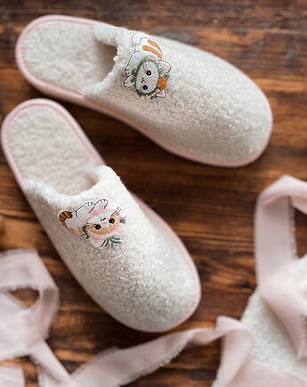 Kapcie z kotem Babcia dzień babci, Apollie&co