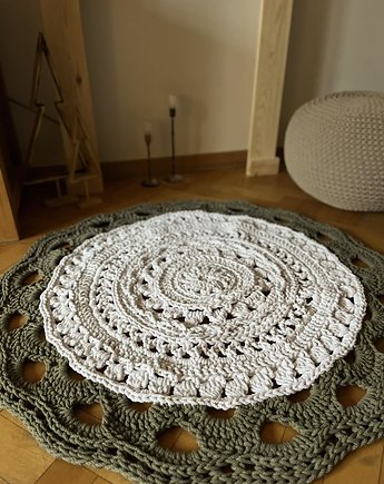 Okrągły dywan bawełniany Rustic Style, Knitting Factory