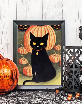 PLAKAT dekoracja Halloween vintage, black dot studio
