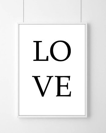 plakat skandynawski LOVE, sielankowo