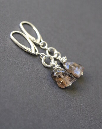 Kolczyki z dymnym kwarcem, fado