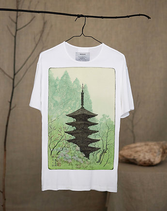 Chikuhaku Suzuki white T-shirt Man, SELVA