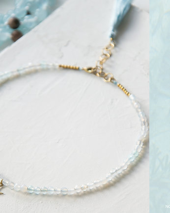choker ROZGWIAZDA z jedwabiem AGATY, NOMAD ACCESSORIES