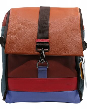 Plecak skórzany pojemny stylowy miejski mieści A4 kolorowy wygodny OLIVKA, Olivka Warsaw