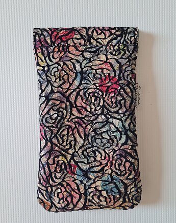 Etui na okulary słoneczne, skóra, złote róże, panterka, baby blue, fuksja, UNIQUE HandMade