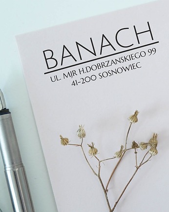 Personalizowany drewniany stempel z adresem - simple, MOOD for WOOD